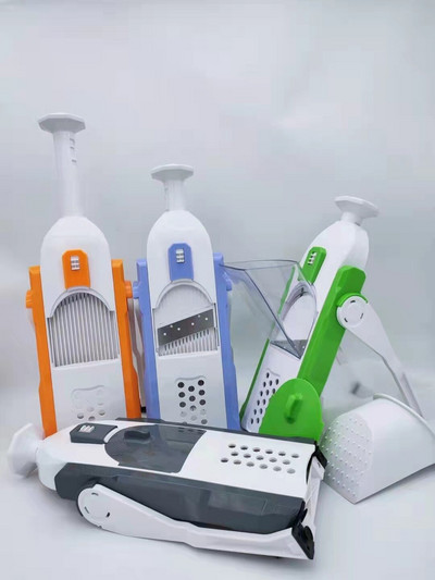 Πολυλειτουργικός κόφτης λαχανικών ρυθμιζόμενος από ανοξείδωτο ατσάλι Ασφαλής κόφτης τρίφτης πατάτας Κόπτης οικιακής χρήσης Gadgets κουζίνας