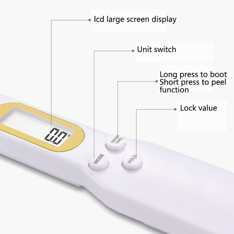 Ηλεκτρονική ζυγαριά κουζίνας 500g 0,1g LCD Ψηφιακή ζυγαριά αλευριού μέτρησης τροφίμων Ψηφιακή ζυγαριά κουταλιού Mini Kitchen Tools for Milk Coffee Scale