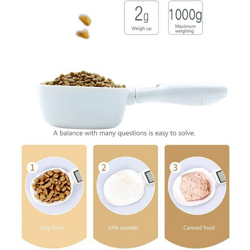 Ψηφιακό κουτάλι ζυγαριάς ABS με οθόνη LCD για μαγείρεμα Εργαλεία ζυγαριάς κουζίνας Κουτάλι ζύγισης τροφή για σκύλους Προμήθειες για κατοικίδια