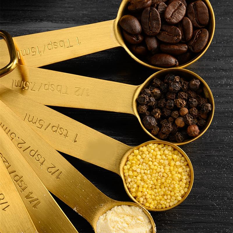 Μεζούρα από ανοξείδωτο ατσάλι Μεζούρα Κουτάλι ψησίματος Κουτάλι καφέ σκόνη μπαχαρικών Μεζούρα 6 τμχ/σετ Εργαλεία ψησίματος κουζίνας