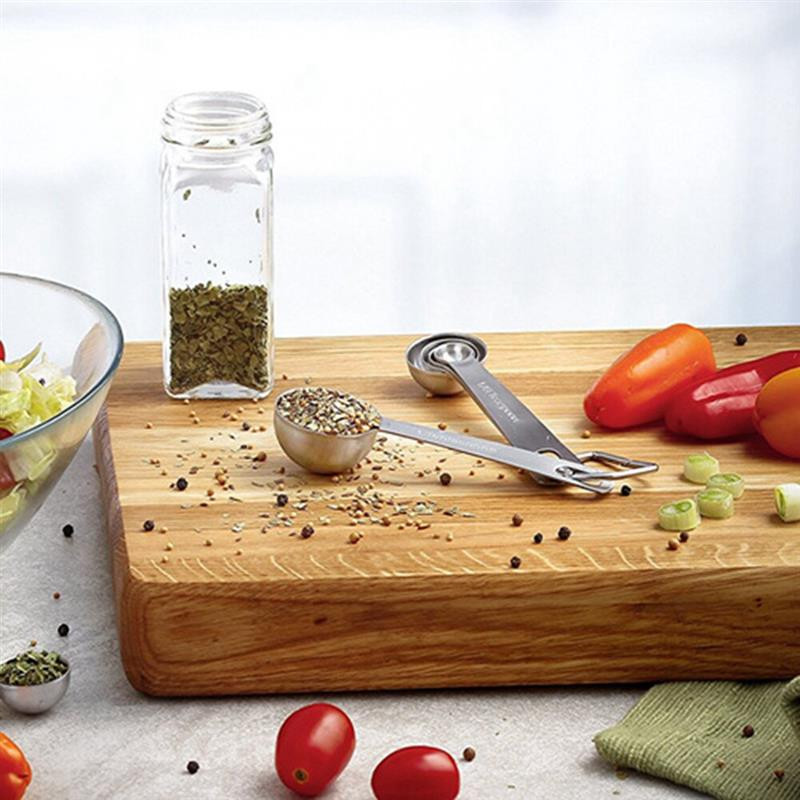 Μεζούρα 9 τμχ/σετ Εργαλεία ψησίματος κουζίνας Ανοξείδωτο ατσάλι Μεζούρα Κουτάλι ψησίματος Μεζούρα κουταλάκι του γλυκού