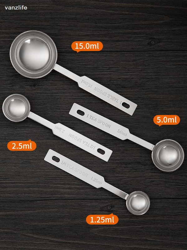 vanzlife ανοξείδωτη ποσότητα αλεσμένου καφέ μεζούρα γραμμάρια γάλα σε σκόνη ζύγισης που αποτελείται από μέτρηση ποσοτικά καλυμμένο 4 φορές