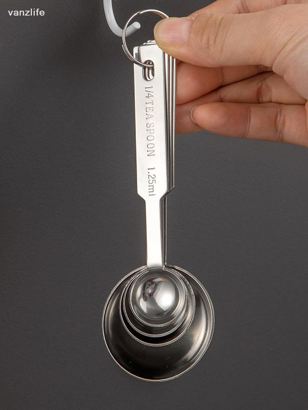 vanzlife ανοξείδωτη ποσότητα αλεσμένου καφέ μεζούρα γραμμάρια γάλα σε σκόνη ζύγισης που αποτελείται από μέτρηση ποσοτικά καλυμμένο 4 φορές