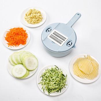 Fruit Shredder Vegetable Cutter Fruit Shredder 12-in-1 Πολυλειτουργικός τεμαχιστής πατάτας για αγγούρια Καρότα τζίντζερ σκόρδο αυγά