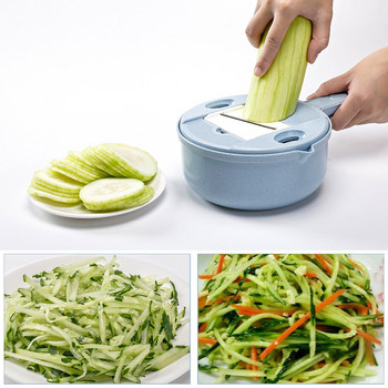 Fruit Shredder Vegetable Cutter Fruit Shredder 12-in-1 Πολυλειτουργικός τεμαχιστής πατάτας για αγγούρια Καρότα τζίντζερ σκόρδο αυγά