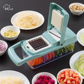 10 σε 1 Πολυλειτουργικός τεμαχιστής λαχανικών τεμαχιστής με καλάθι φρούτων κόφτης πατάτας τρίφτης καρότου μαντολίνα