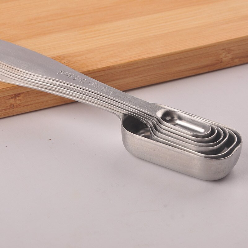 6 τμχ/σετ Μικρό μεζούρα από ανοξείδωτο ατσάλι Μεζούρα για καφέ Κουτάλια τσαγιού Καρυκεύματα πολλαπλών μεγεθών Κουτάλι μέτρησης Εργαλεία κουζίνας