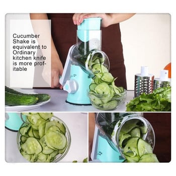 Χειροκίνητο Vegetable Cutter Kitchen Roller Gadgets Tool Veggie Potato Cucumber Carrot Τρίφτες σοκολάτας για πίτσα Hashbrowns Salad