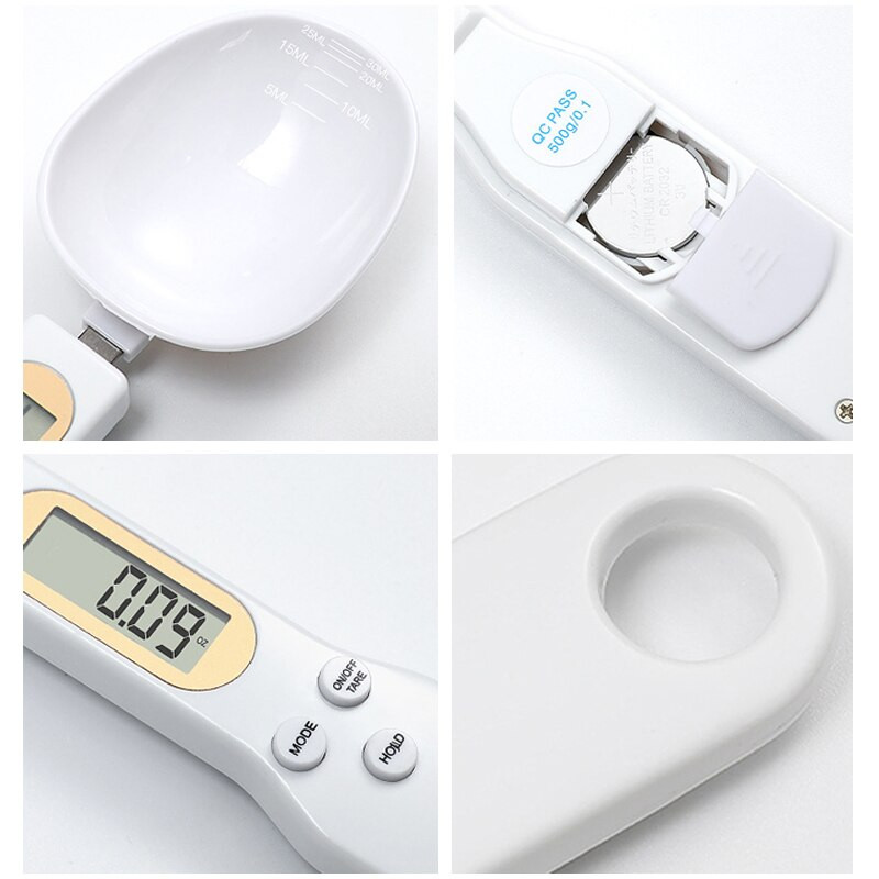 2 τμχ/σετ Κουζίνα Ηλεκτρονική Ζυγαριά Κουτάλια Μεζούρα 500g 0,1g LCD Μίνι Ψηφιακή Ζυγαριά Κουτάλι φαγητού για αλεύρι Καρυκετικό καφέ
