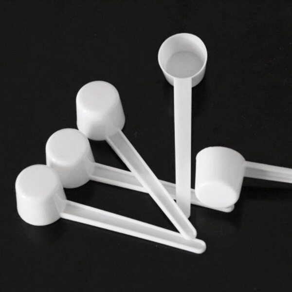 100 τμχ Πλαστικό δοσομετρικό κουτάλι καφέ 5G, που χρησιμοποιείται για γάλα σε σκόνη, υγρά καρυκεύματα, επαναχρησιμοποιήσιμο συμβατό κουτάλι