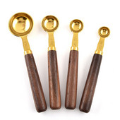 Χρυσά μεζούρα Ξύλινη λαβή Σετ κουταλιών μεζούρα Ζυγαριά κουζίνας Ζυγαριά κουζίνας Εργαλεία μαγειρέματος