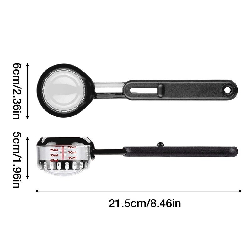 Ρυθμιζόμενο κουτάλι μέτρησης όγκου καφέ Μεζούρα μέτρησης όγκου κουταλιά της σούπας σκόνη ρυθμιζόμενο μοχλό μεζούρα με ζυγαριά