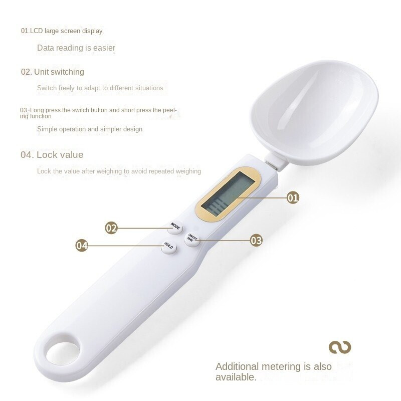 Ηλεκτρονικό ψησίματος χειρός Κουτάλι Ζύγισης Κουζίνας Αλεύρι Κουζίνας Μεζούρα Εργαλεία ζυγαριάς