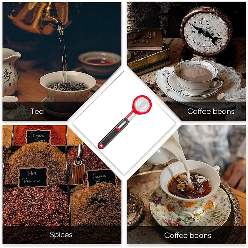 Νέα αναβάθμιση μεζούρα καφέ Ρυθμιζόμενος όγκος Μεζούρα κουταλιού κουταλιού σκόνης Ρυθμιζόμενος μοχλός Μεζούρα