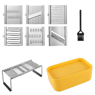 Τρίφτης λαχανικών για τεμαχιστές λαχανικών τεμαχιστές Πολλαπλός τεμαχιστής Αποφλοιωτής καρότων φρούτων 6 σε 1 Gadgets Εργαλεία κοπής λαχανικών