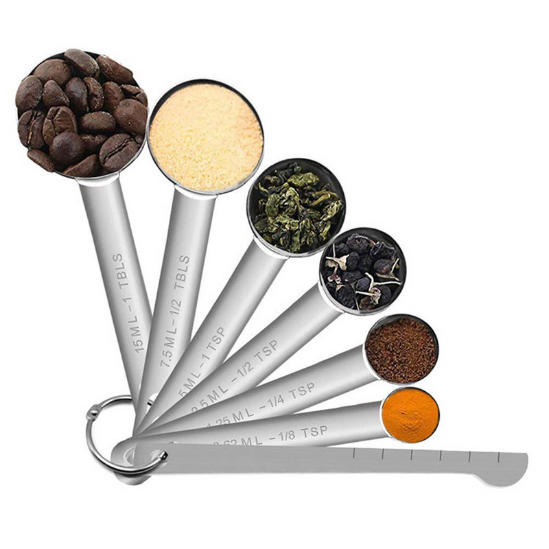Μεζούρες Σετ Κουταλιών Μεζούρας Κουζίνας Στοιβαζόμενες Κουζίνες Κουτάλια Μεζούρα από ανοξείδωτο ατσάλι Σετ μεζούρα και κουτάλια σπιτιού