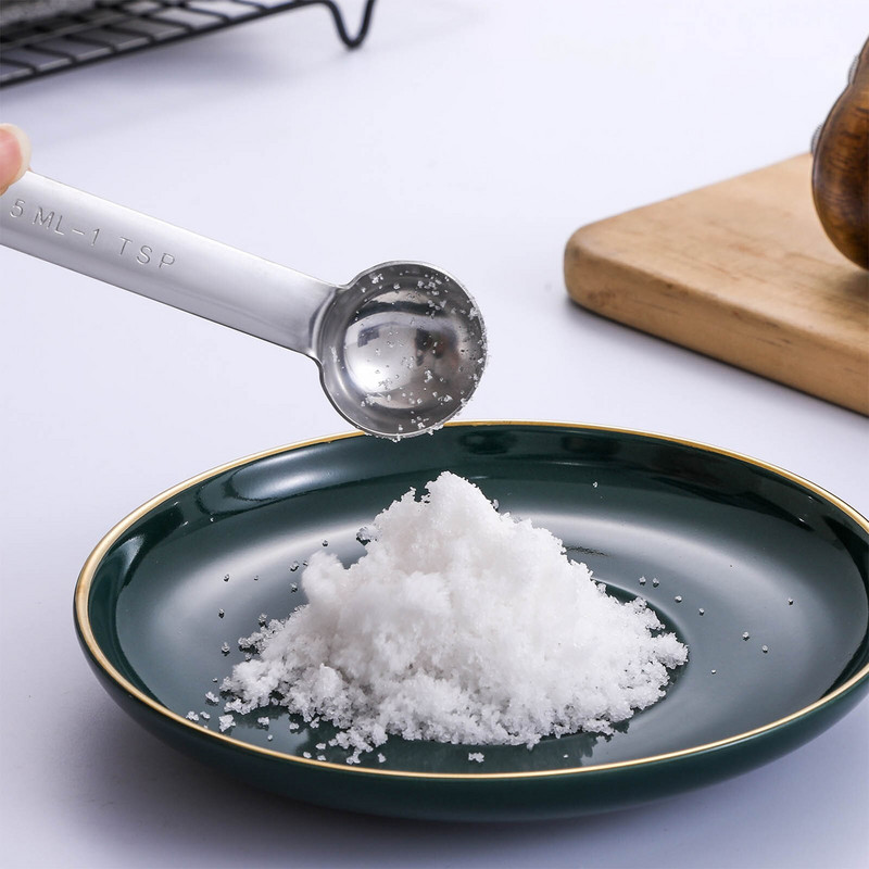 Μεζούρες Σετ Κουταλιών Μεζούρας Κουζίνας Στοιβαζόμενες Κουζίνες Κουτάλια Μεζούρα από ανοξείδωτο ατσάλι Σετ μεζούρα και κουτάλια σπιτιού