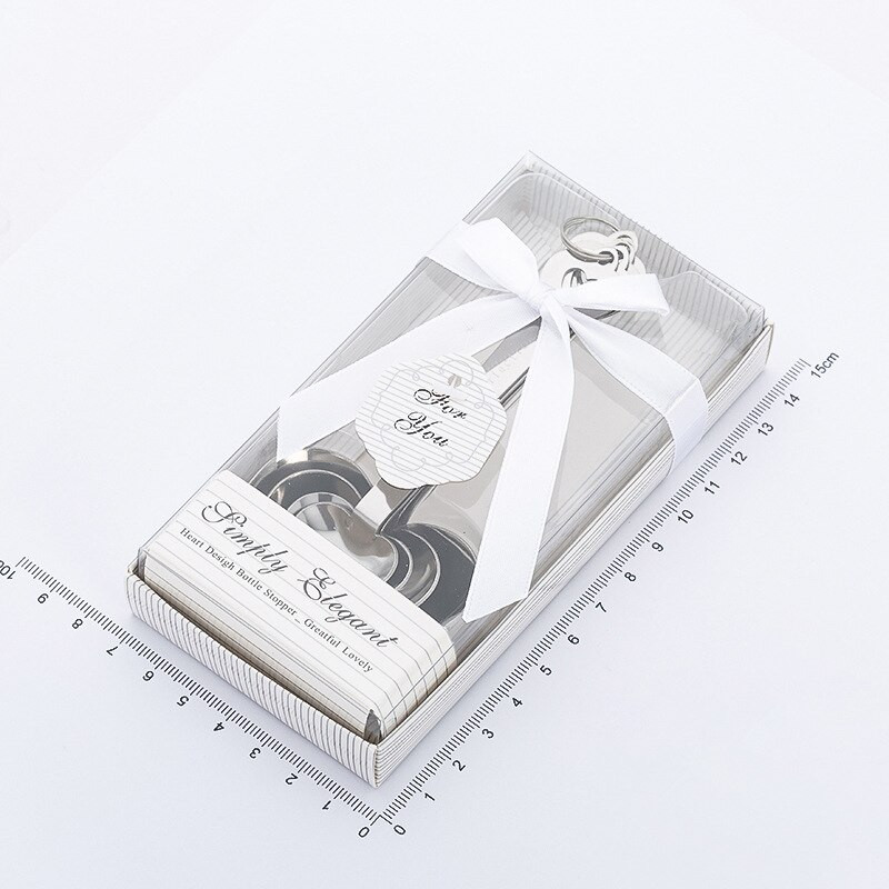 10 σετ=40 τμχ Μπομπονιέρες γάμου Love από Simply Elegant μεζούρα από ανοξείδωτο ατσάλι σε σχήμα καρδιάς σε λευκό κουτί δώρου Δωρεάν αποστολή