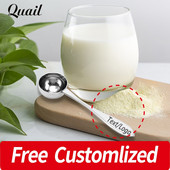 Ορτύκια Δωρεάν αποστολή Αλουμινίου υψηλής ποιότητας λαβή για σέσουλα καφέ μέτρηση κουταλιού κόκκων καφέ προσαρμοσμένη με το κείμενό σας Δωρεάν