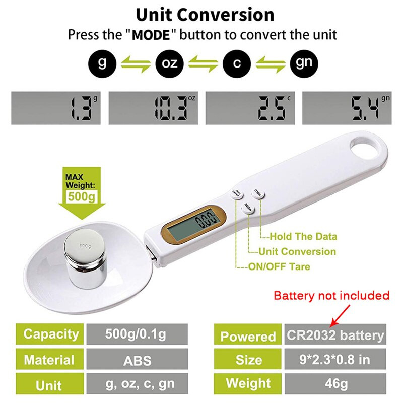 Νέα Μίνι Ηλεκτρονική Ζυγαριά Κουζίνας 500g 0,1g LCD Ψηφιακή μέτρηση αλεύρι φαγητού Εργαλεία σέσουλα γάλακτος Δοχείο καφέ Οικιακές συσκευές
