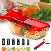 Τρίφτης λαχανικών για τεμαχιστές λαχανικών Κόπτες Πολλαπλών τεμαχίων Αποφλοιωτής καρότων φρούτων 6 σε 1 Εργαλεία κοπής λαχανικών