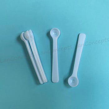 150mg Micro Spoon 0,3ML Plastic Measuring Scoop 0,15 gram Measure Spoons 0,15g White Scoops - 200 τμχ/παρτίδα Δωρεάν αποστολή