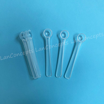 150mg Micro Spoon 0,3ML Plastic Measuring Scoop 0,15 gram Measure Spoons 0,15g White Scoops - 200 τμχ/παρτίδα Δωρεάν αποστολή