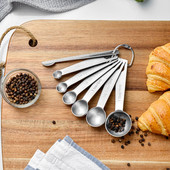 7 τμχ Σετ κουταλιών μεζούρα από ανοξείδωτο ατσάλι Πολλαπλών χρήσεων μεζούρα σε σκόνη για τρόφιμα, κουζίνα Εργαλεία ψησίματος για το σπίτι