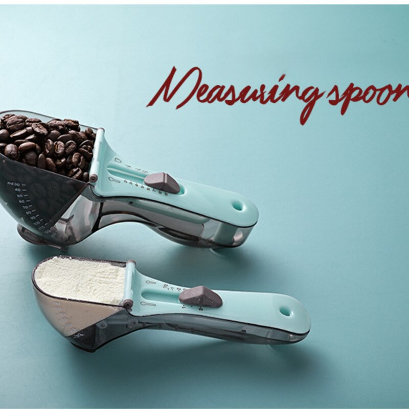 2 ΤΕΜ PP Ρυθμιζόμενη μεζούρα Κουτάλι καφέ γάλα σε σκόνη Κουτάλια μεζούρα Ακριβής ζυγαριά Προμήθειες ψησίματος Αξεσουάρ κουζίνας