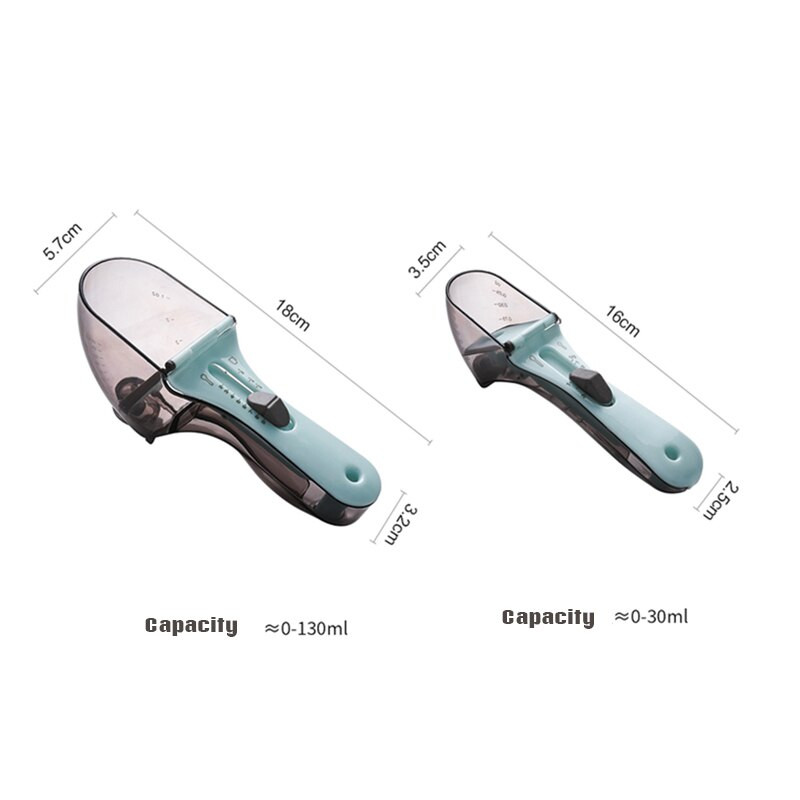 2 ΤΕΜ PP Ρυθμιζόμενη μεζούρα Κουτάλι καφέ γάλα σε σκόνη Κουτάλια μεζούρα Ακριβής ζυγαριά Προμήθειες ψησίματος Αξεσουάρ κουζίνας