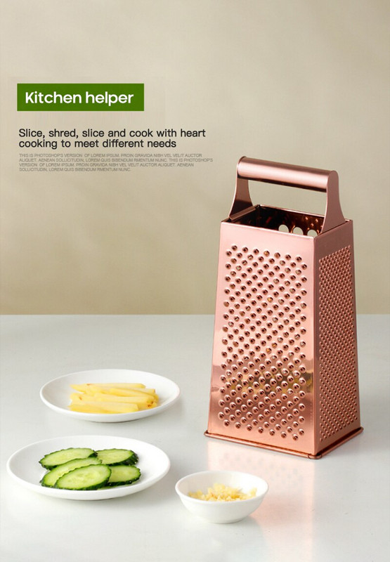 Πλάνη 4 πλευρών από ανοξείδωτο ατσάλι Κόφτης λαχανικών Κόφτης φλούδας φρούτων Τζίντζερ Σκόρδο Τρίφτης Αξεσουάρ κουζίνας