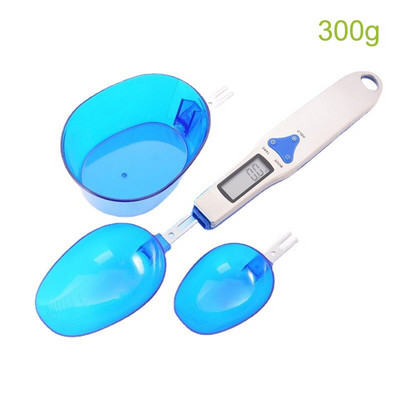 Ψηφιακή ζυγαριά Κουτάλι LCD Οθόνη Ζυγαριά Κουζίνας Κουζίνας 300-500g/0,1g Ηλεκτρονική Ζυγαριά Κουτάλι Μεζούρα με 3 Αποσπώμενα Ζύγιση