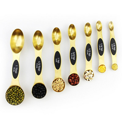 Μαγνητικά μεζούρα από ανοξείδωτο χάλυβα, στοιβαζόμενο κουταλάκι του γλυκού για μέτρηση ξηρών και υγρών συστατικών για μαγείρεμα και ψήσιμο