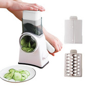 Τρίφτης περιστροφικού τυριού Κόφτης πατάτας με 3 εναλλάξιμες λεπίδες Κόφτης φαγητού με λαβή για κοπή λαχανικών καρπών με τυρί