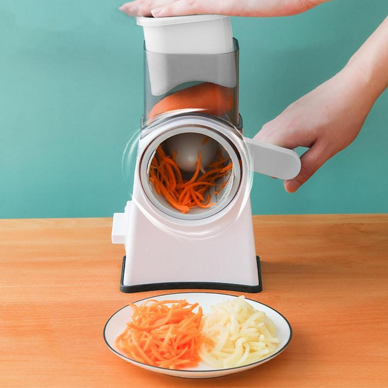 Κόφτης πατάτας με περιστροφικό τρίφτη τυριού με 3 εναλλάξιμες λεπίδες Εγχειρίδιο κουζίνας Κόφτης λαχανικών για λαχανικά καρότων πατάτας