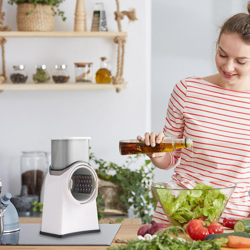 Κόφτης πατάτας με περιστροφικό τρίφτη τυριού με 3 εναλλάξιμες λεπίδες Εγχειρίδιο κουζίνας Κόφτης λαχανικών για λαχανικά καρότων πατάτας