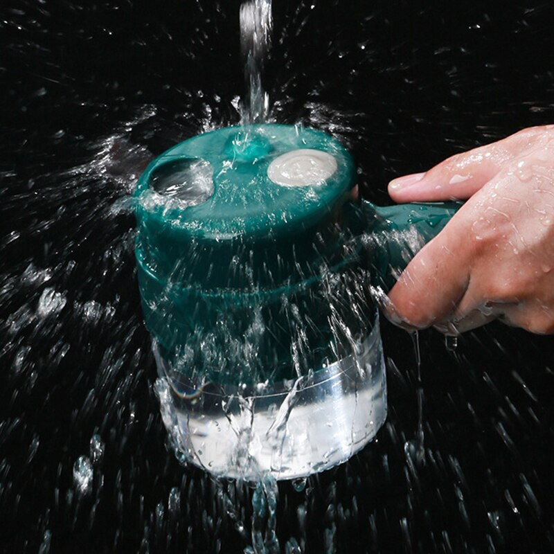 4 σε 1 φορητό ηλεκτρικό σετ κοπής λαχανικών Gatling Mini Wireless Garlic Mud Masher Electric Meat Mini