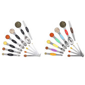 Ζεστά κουτάλια μέτρησης, 6 μαγνητικά δοσομετρικά κουτάλια διπλής όψης, ισοπεδωτή, μίνι κουτάλια μέτρησης για ξηρά και υγρά συστατικά