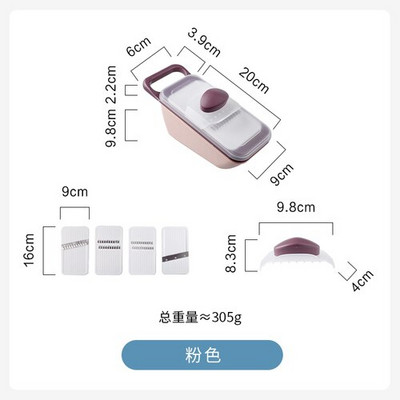 Είδη κουζίνας Πολυλειτουργικός τεμαχιστής πατάτας Γόμα τεμαχιστής ραπανάκι Κόφτης λαχανικών Gadget