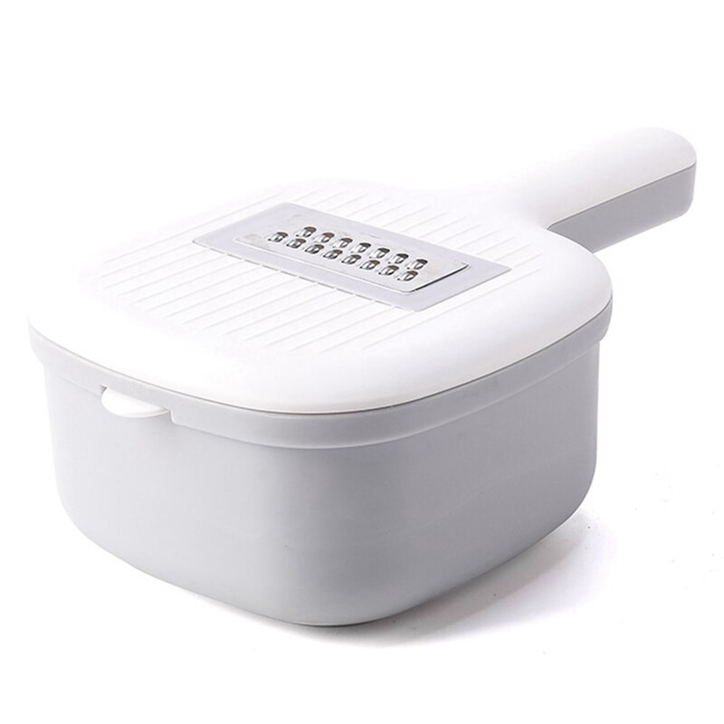 Többfunkciós zöldségvágó, vízkanál alakú, kétrétegű lefolyó, 2 pengés gyümölcs- és zöldségszeletelő reszelő