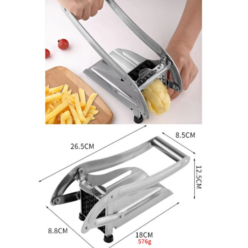 Nerūdijančio plieno bulvių presas Bulvių agurkų ridikėlių pjaustyklė skrudintų bulvyčių pjaustymas kubeliais Daugiafunkcinis daržovių pjaustytuvas