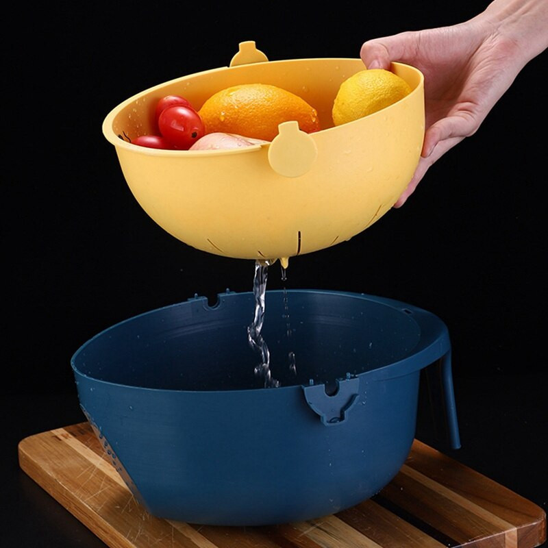 Forgatható zöldségvágó hámozó Zöldség aprító lefolyó kosárral konyhai gyümölcsökhöz, vágóeszközökhöz