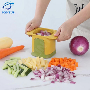 Практичен чопър за зеленчуци Приспособления и аксесоари за домашна кухня Резачка за плодове Ръчен нож за зеленчуци под налягане Аксесоари за готвене