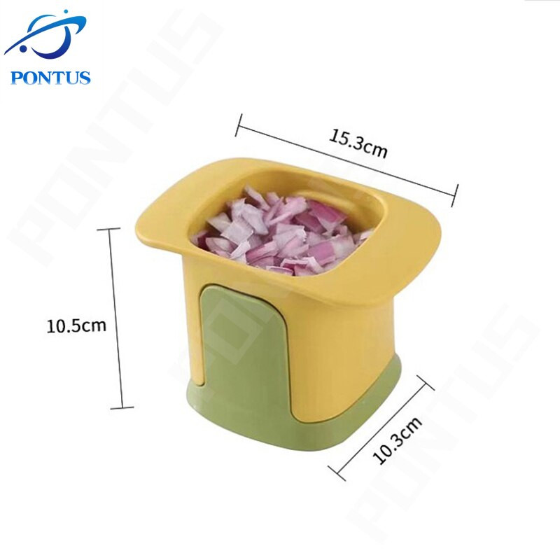 Praktikus zöldségaprító Otthoni konyhai eszközök és tartozékok Gyümölcsszeletelő Kézi nyomós zöldségvágó főzési tartozékok
