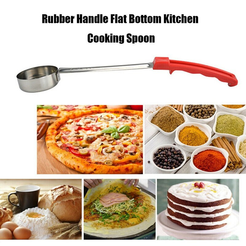 Pizza kenhető mártás merőkanál hosszú gumi nyéllel Forrósággátló pizza kenhető merőkanál mérőleves kanál főzőeszközök