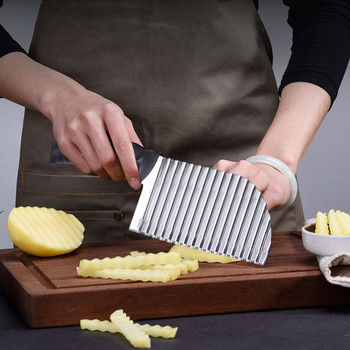 Εργαλείο κοπής από ανοξείδωτο ατσάλι για τσιπ πατάτας καρότο λαχανικών Εργαλείο κουζίνας τηγανιτές πατάτες