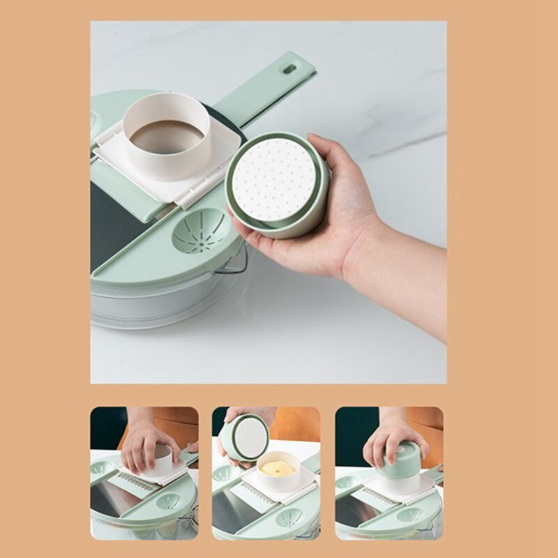 6 az 1-ben többfunkciós zöldségvágó citromszeletelő konyhai aprító reszelő szeletelő reszelő