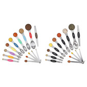 Mérőkanál készlet, kétoldalas mágneses mérőkanál, 1 szintező, 5 mini mérőkanál, szárazhoz, folyékony hozzávalókhoz