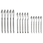 Laboratóriumi spatula, rozsdamentes acél 15 db Laboratóriumi kanál mikrokanál laboratóriumi apró kanál reagens mintavételhez