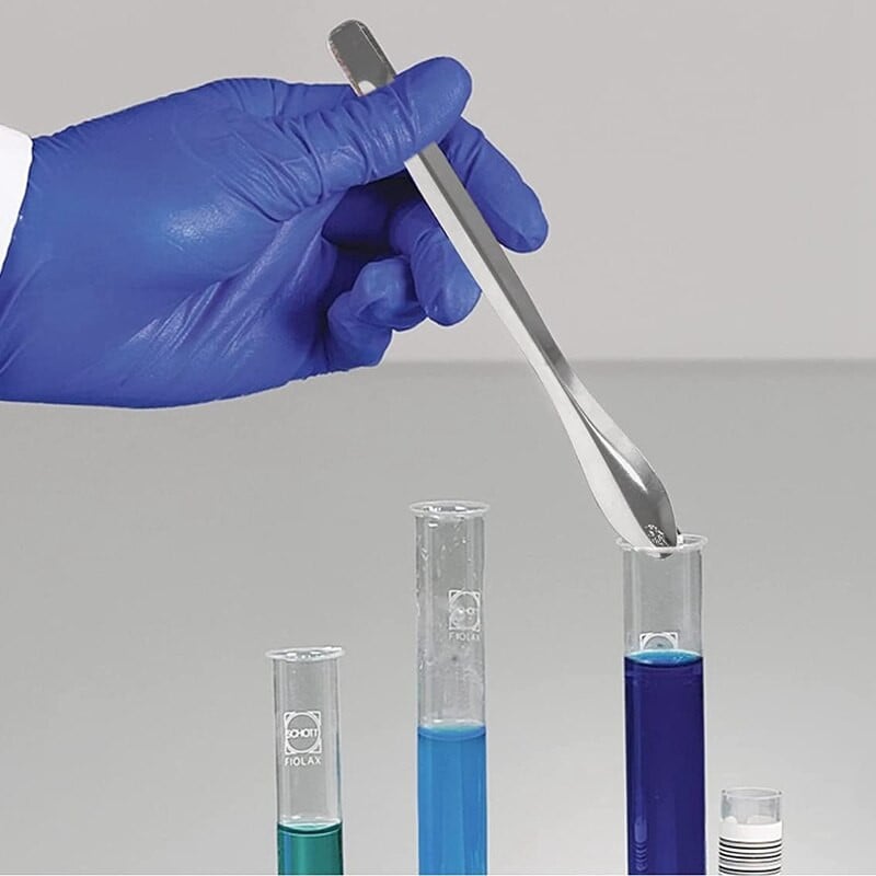 Laboratóriumi spatula, rozsdamentes acél 15 db Laboratóriumi kanál mikrokanál laboratóriumi apró kanál reagens mintavételhez